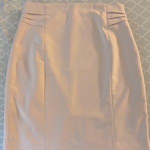 Express- High Waisted Supersoft Pencil Skirt off white